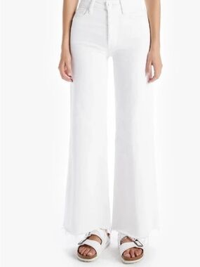 Mother Tomcat Roller Fray White Jeans
